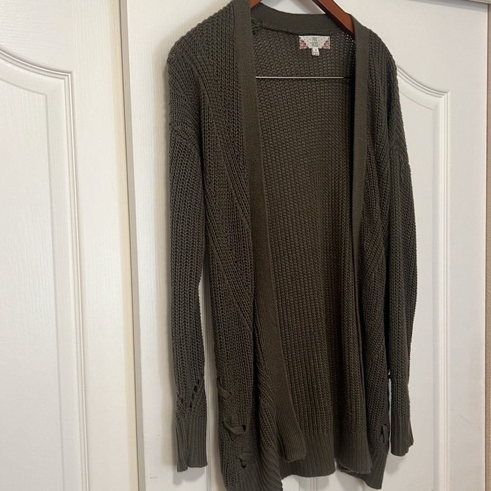 Pink Rose Woven Sweater - Women Small - Gently used